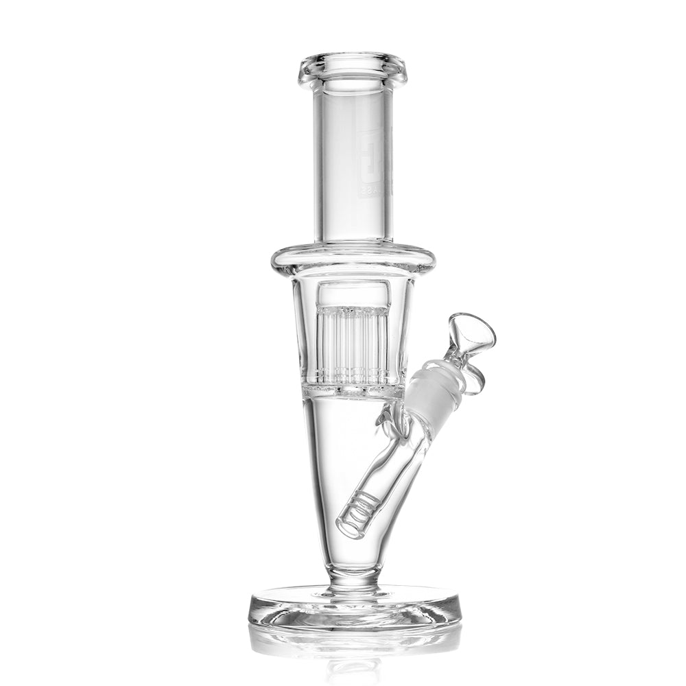 Unique, Short & Straight Bong GoG Water Pipe | Premium Tree Percolator | 10.6" Tall - EG Glass