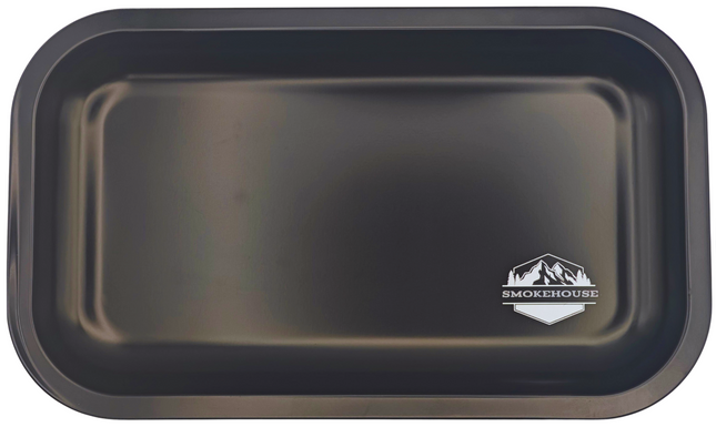 Matte Black Aluminum Metal Rolling Tray - 11x7" Medium Size - Personal Use Tray - SMOKEHOUSE