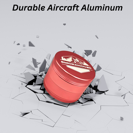 Aluminum Tobacco Herb Four Piece Grinder & Shredder - Multiple Colors Available