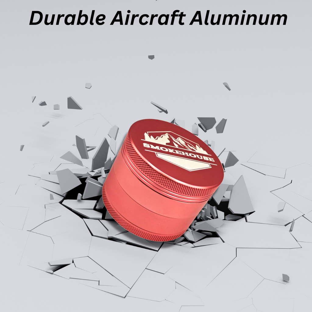 Aluminum Tobacco Herb Four Piece Grinder & Shredder - Multiple Colors Available