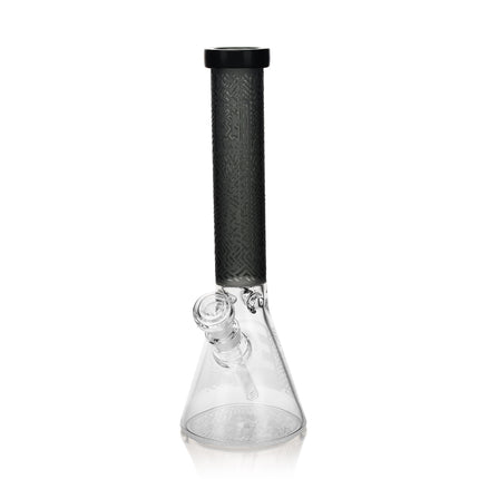 Premium Sandblasted Water Bong, Exotic Labyrinth Design | 15" Tall, Multiple Colors