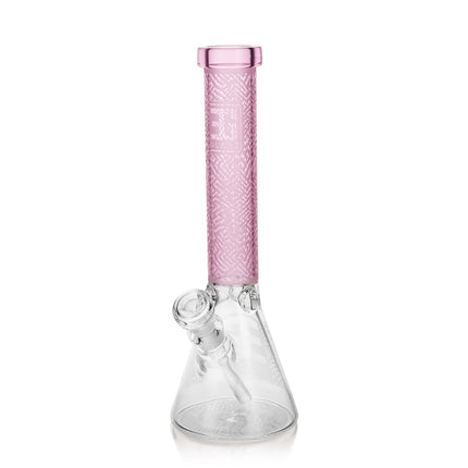 Premium Sandblasted Water Bong, Exotic Labyrinth Design | 15" Tall, Multiple Colors