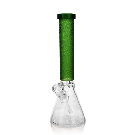 Premium Sandblasted Water Bong, Exotic Labyrinth Design | 15" Tall, Multiple Colors