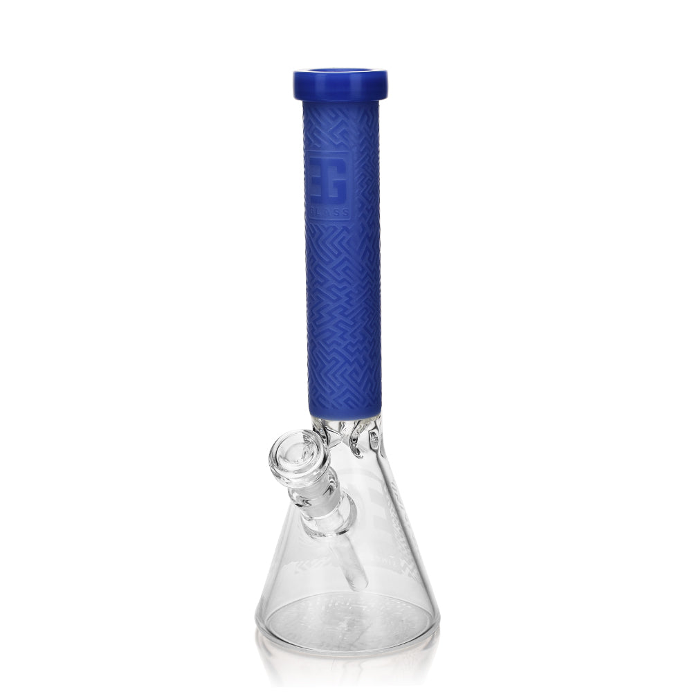 Premium Sandblasted Water Bong, Exotic Labyrinth Design | 15" Tall, Multiple Colors