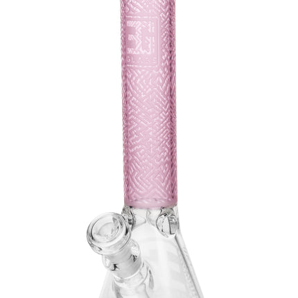 Premium Sandblasted Water Bong, Exotic Labyrinth Design | 15" Tall, Multiple Colors