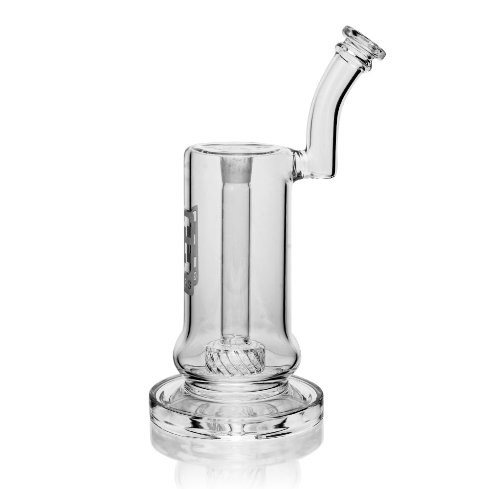 Premium Bent Neck Bubbler Bong Water Pipe, Turbo Percolator Design - 11" Tall | EG Glass