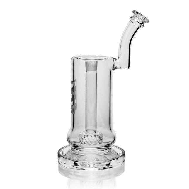 Premium Bent Neck Bubbler Bong Water Pipe, Turbo Percolator Design - 11" Tall | EG Glass