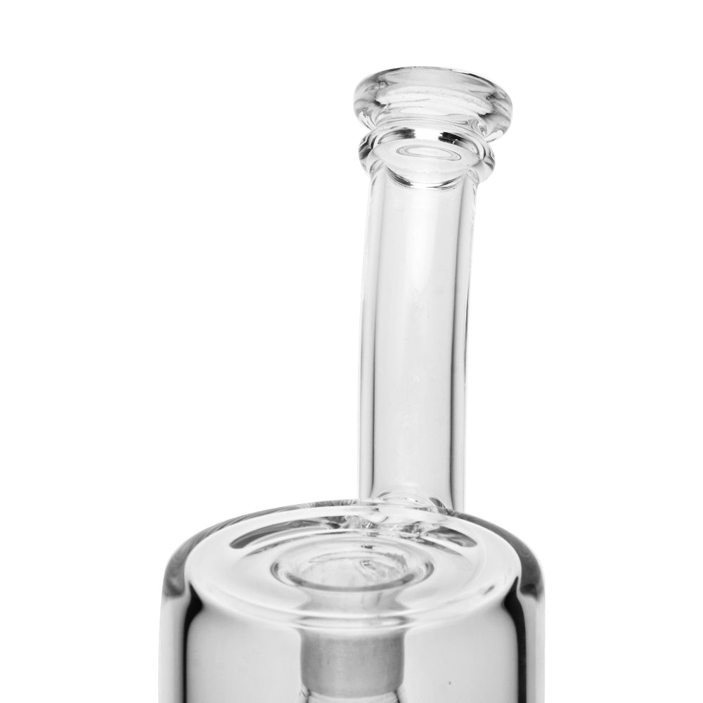 Premium Bent Neck Bubbler Bong Water Pipe, Turbo Percolator Design - 11" Tall | EG Glass