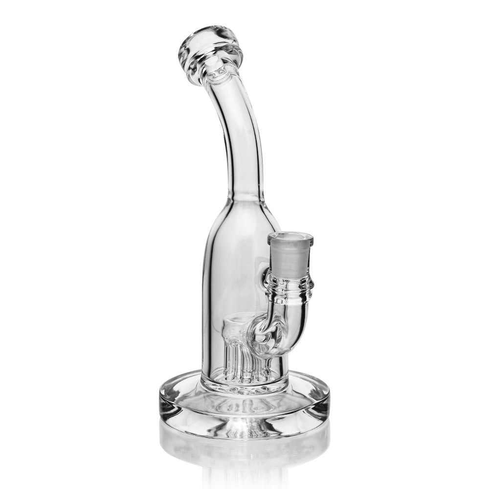 Small Handheld Bent Neck Water Bong | Premium Tree Percolator Design | 8.5" Tall