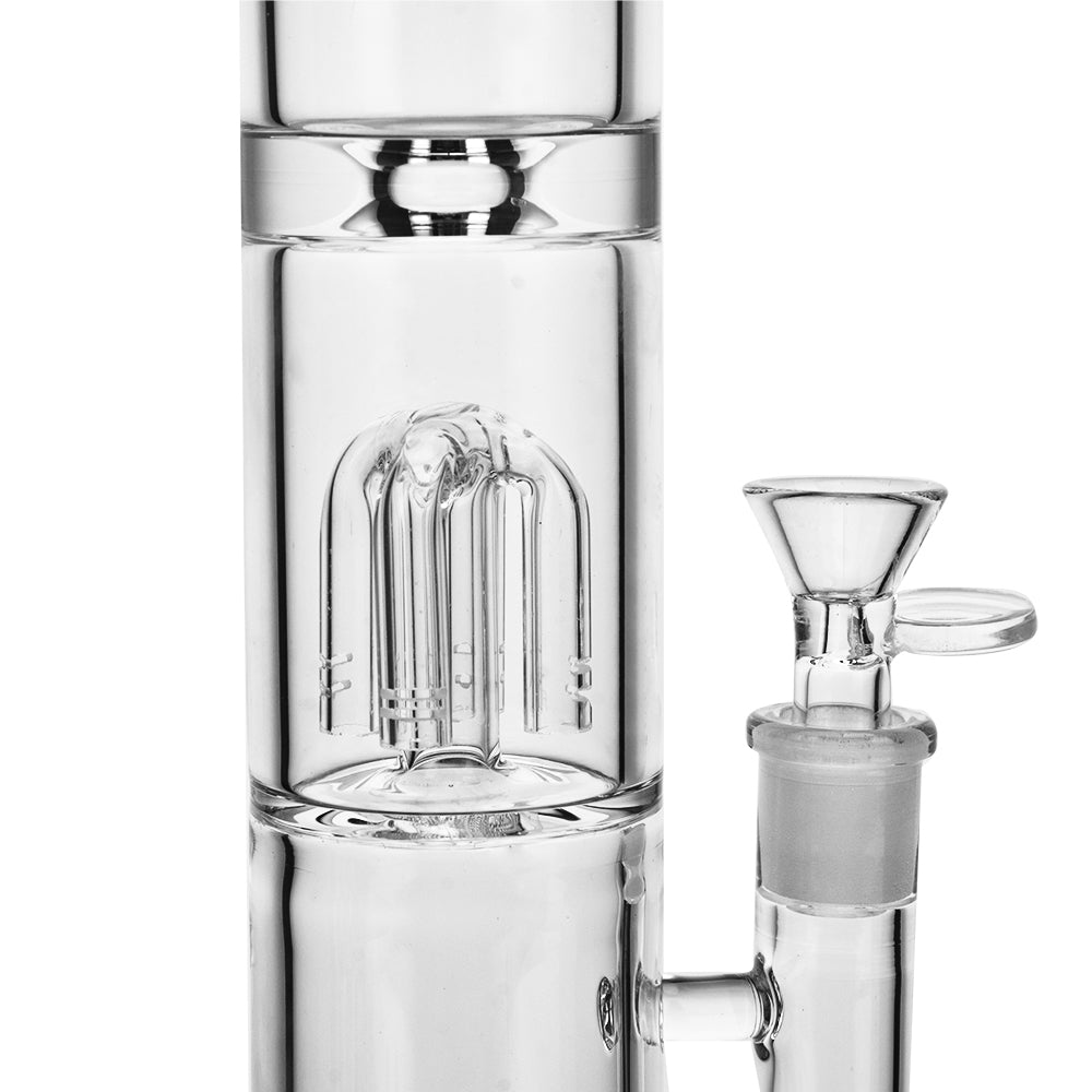 OG Straight Beaker Style, Premium Dual Chamber Tree & Round Percolators | 12" Tall EG Glass