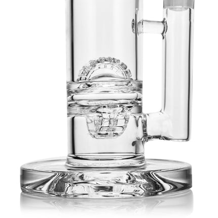 OG Straight Beaker Style, Premium Dual Chamber Tree & Round Percolators | 12" Tall EG Glass