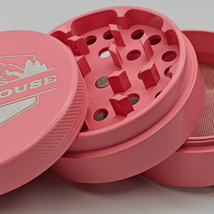 Ceramic Coated Aluminum Tobacco Herb Four Piece Grinder & Shredder - Multiple Colors