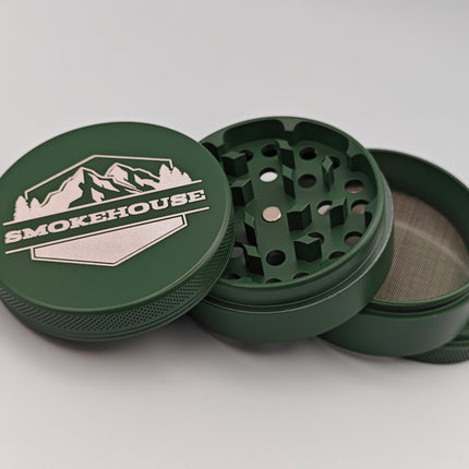 Ceramic Coated Aluminum Tobacco Herb Four Piece Grinder & Shredder - Multiple Colors