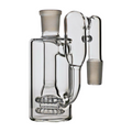 Drop Down Wet Ash Catcher, Recycling, Clear Thick Glass w/ Dual UFO Percolators - 90 degree, 14mm or 18mm Male & Female Joints