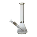 Small Glass Bong, GoG Beaker, Scientific Style, 10" Tall, 5mm Thick Glass
