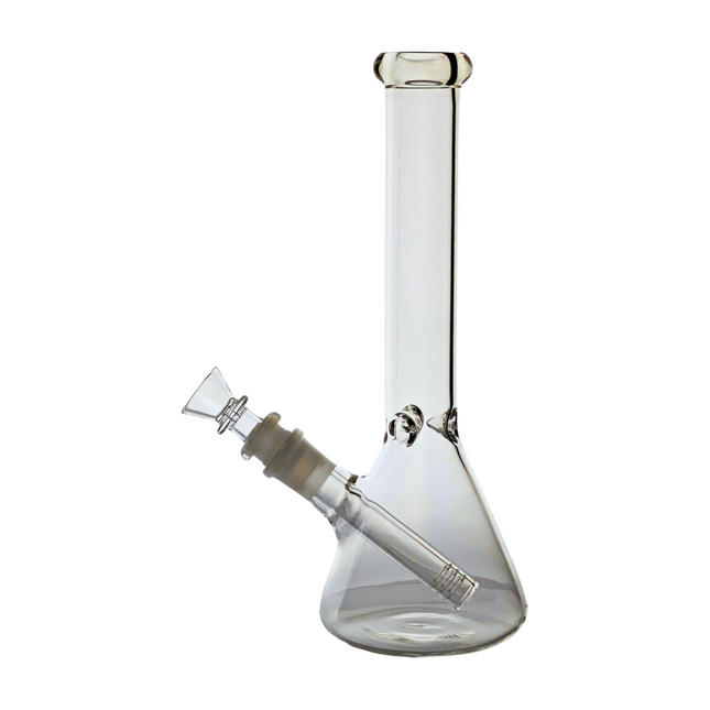 Small Glass Bong, GoG Beaker, Scientific Style, 10" Tall, 5mm Thick Glass