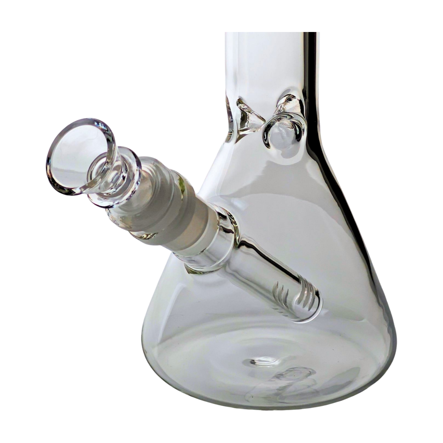 Small Glass Bong, GoG Beaker, Scientific Style, 10" Tall, 5mm Thick Glass