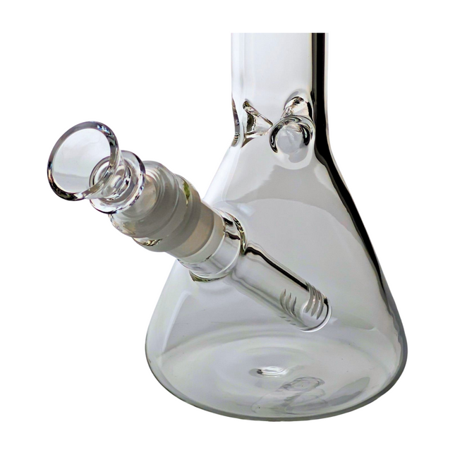 Small Glass Bong, GoG Beaker, Scientific Style, 10" Tall, 5mm Thick Glass