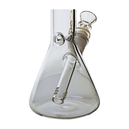 Small Glass Bong, GoG Beaker, Scientific Style, 10" Tall, 5mm Thick Glass
