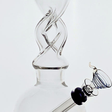Phoenix Rising Helical Twist Base Bong, Grommet Style Bong | 12" Tall