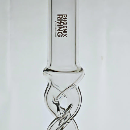 Phoenix Rising Helical Twist Base Bong, Grommet Style Bong | 12" Tall