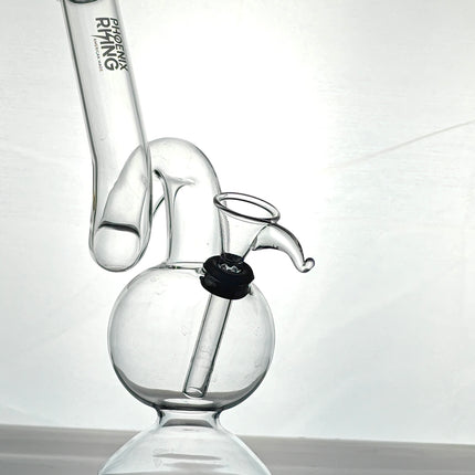 Phoenix Rising Twisted Upside Down Neck Bong  | 8" Tall