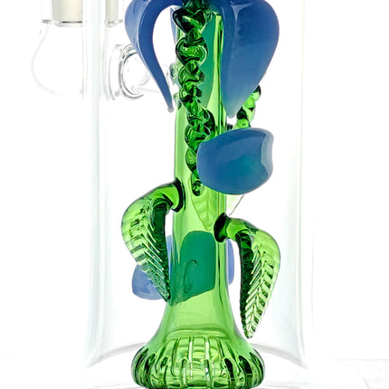 Rose Flower Bong Rig | 5mm Thick Glass, Showerhead Percolator | Available in Pink, Red, or Blue