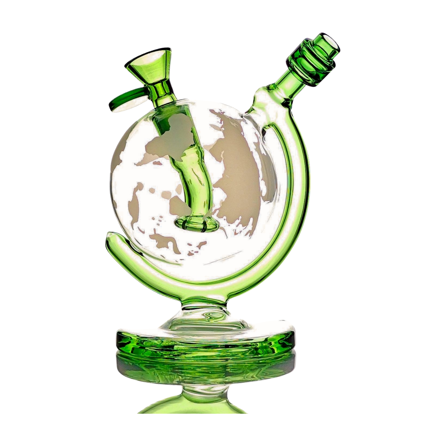 Bong Of The World | Spherical Globe/Earth Water Pipe | Green or Blue, 14mm Bowl Included