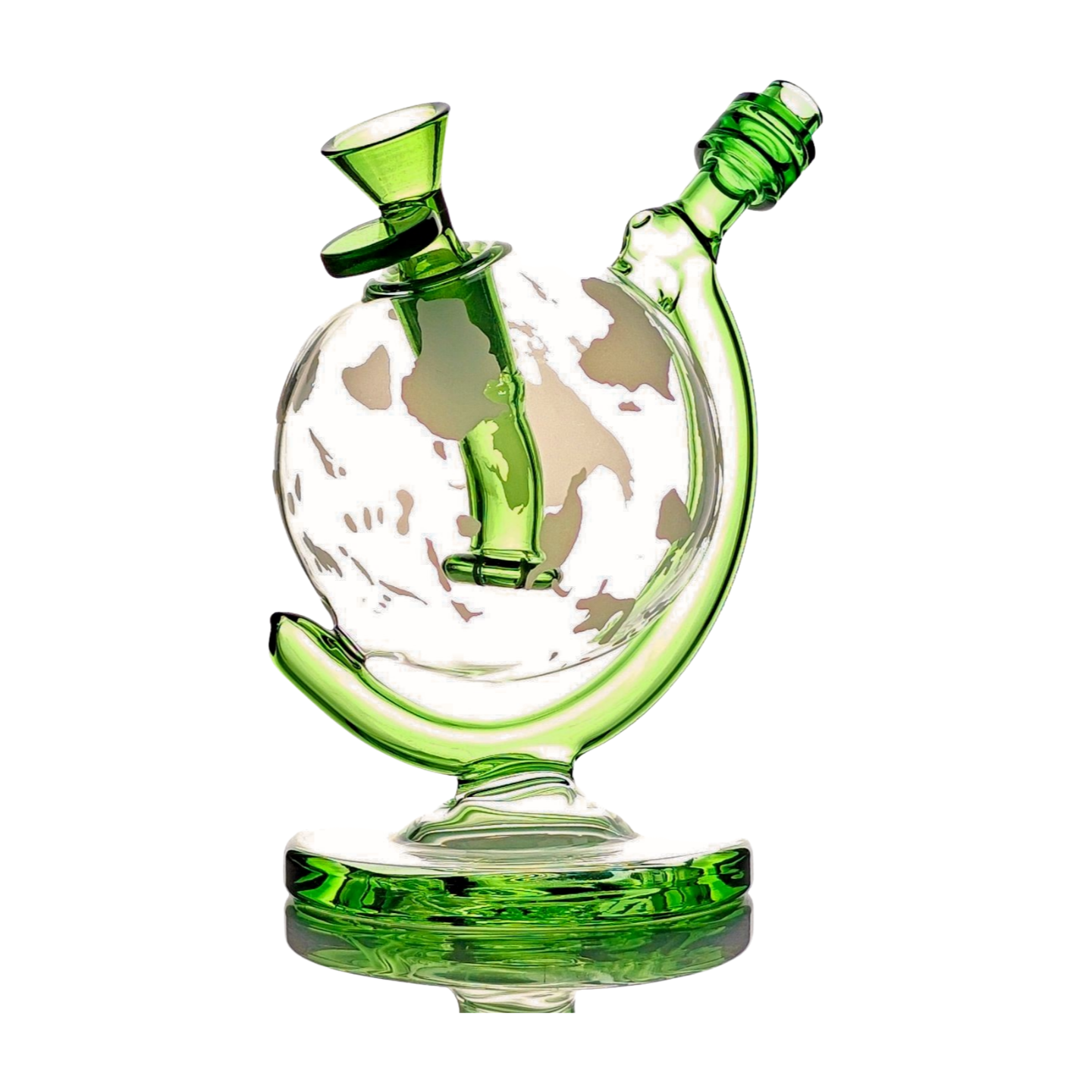 Bong Of The World | Spherical Globe/Earth Water Pipe | Green or Blue, 14mm Bowl Included