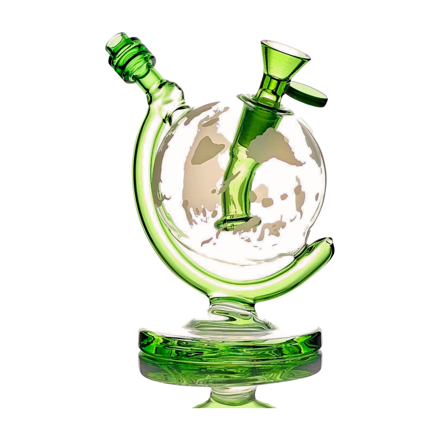 Bong Of The World | Spherical Globe/Earth Water Pipe | Green or Blue, 14mm Bowl Included