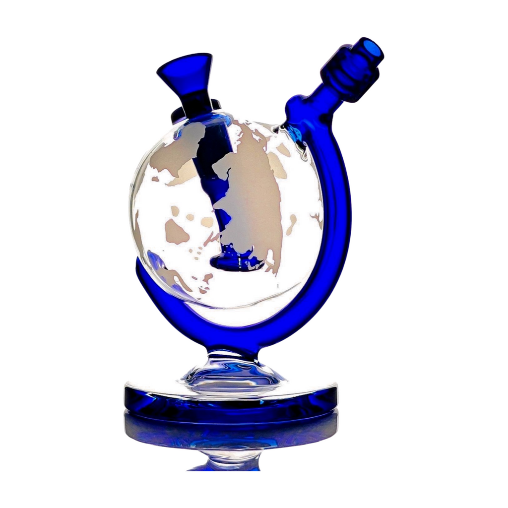 Bong Of The World | Spherical Globe/Earth Water Pipe | Green or Blue, 14mm Bowl Included