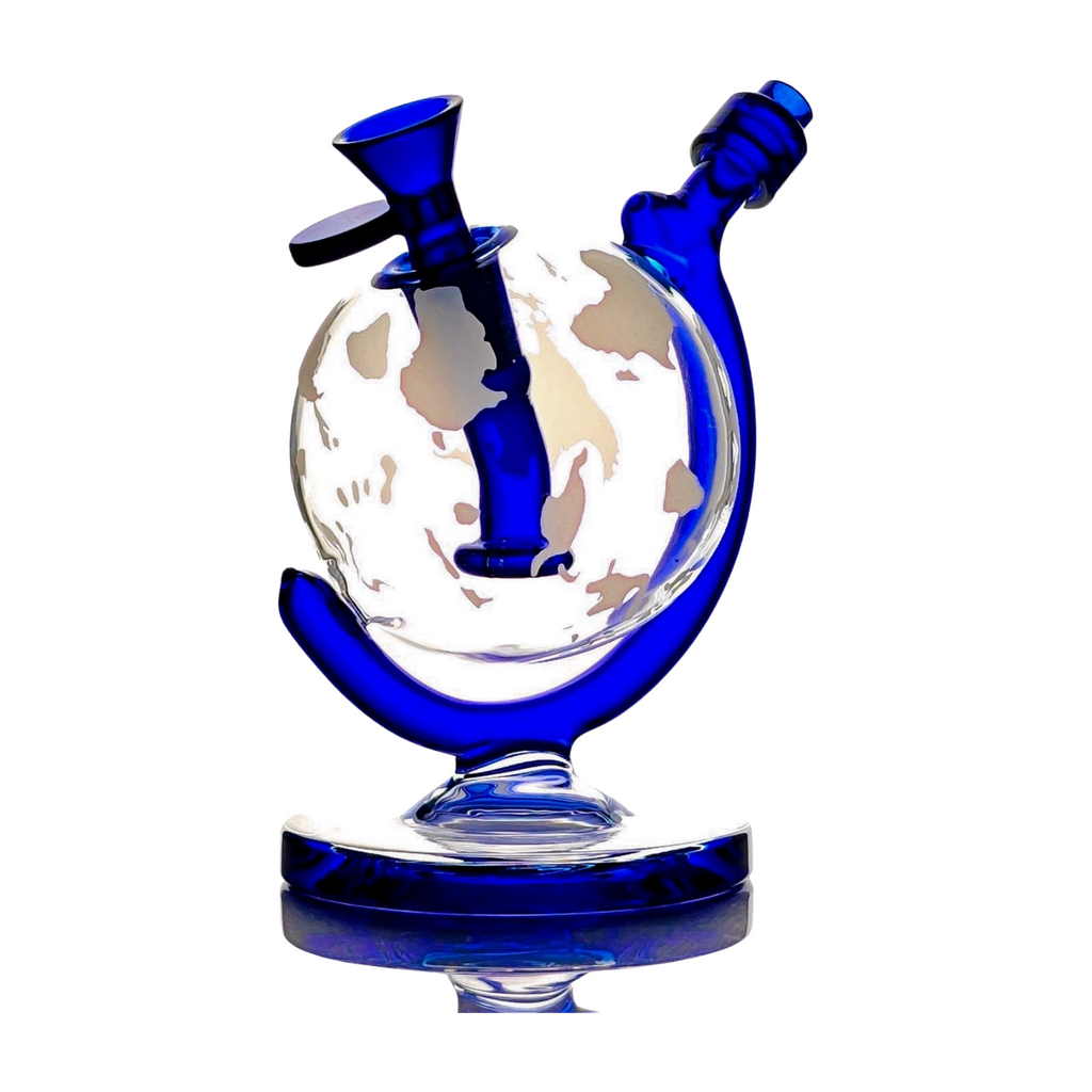 Bong Of The World | Spherical Globe/Earth Water Pipe | Green or Blue, 14mm Bowl Included