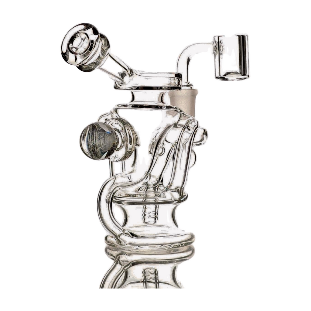 SKOVEN Glass Miniature Recycler Dab Rig | 5.5" Inches Tall, Built in Diffuser