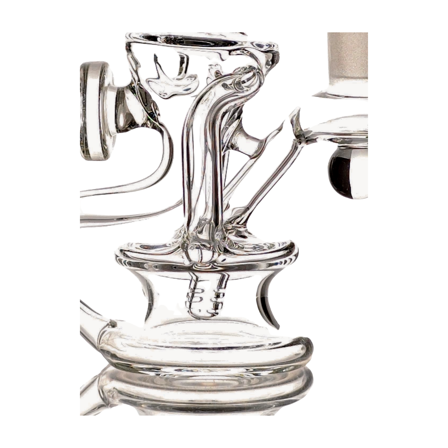 SKOVEN Glass Miniature Recycler Dab Rig | 5.5" Inches Tall, Built in Diffuser