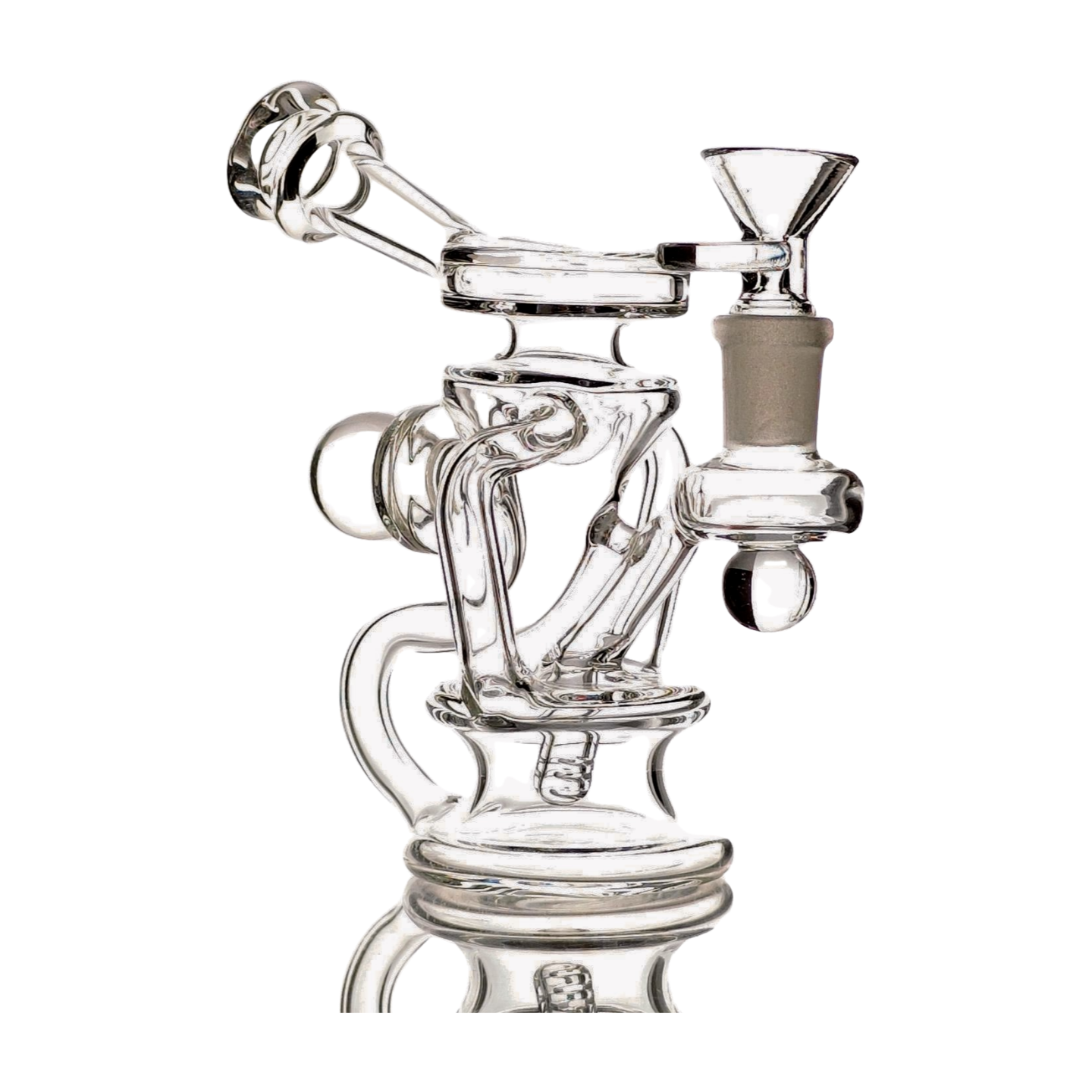 SKOVEN Glass Miniature Recycler Dab Rig | 5.5" Inches Tall, Built in Diffuser