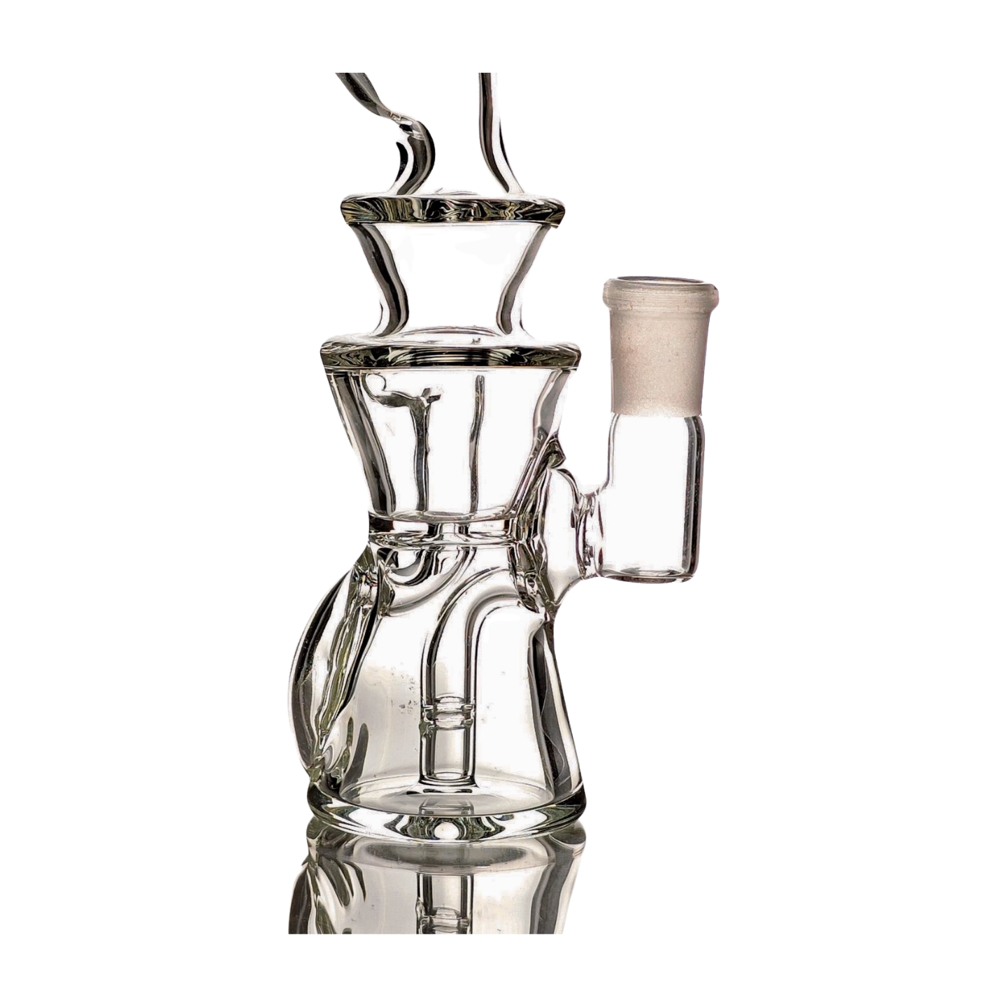 SKOVEN Glass Small Dab Rig | 5.5" Inches Tall, Built in Diffuser