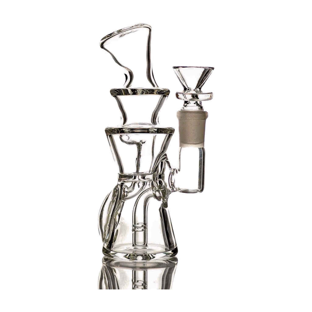 SKOVEN Glass Small Dab Rig | 5.5" Inches Tall, Built in Diffuser